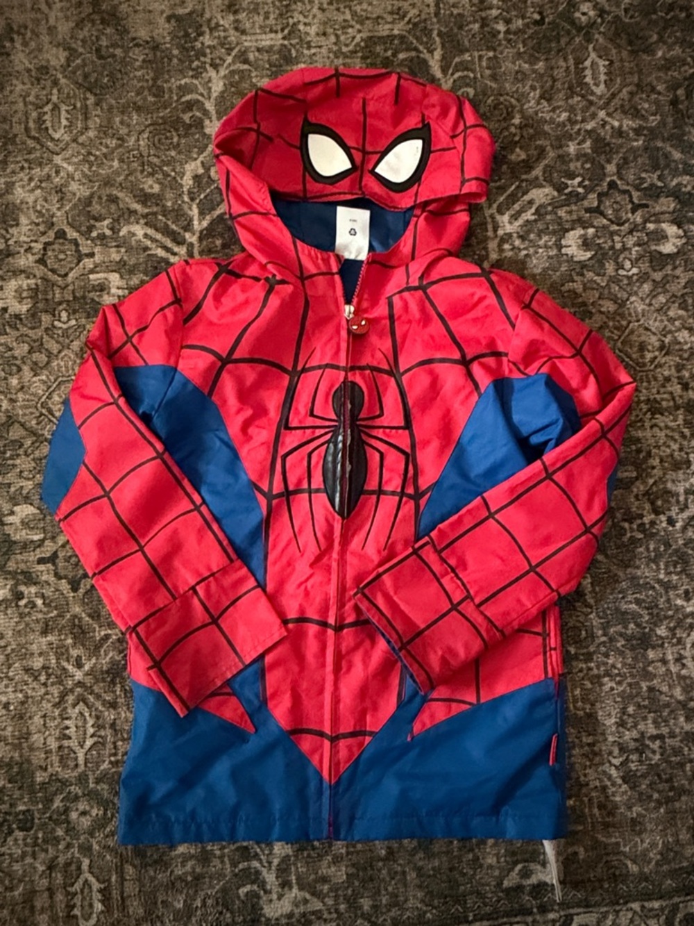 Disney Kids Red and Blue Spider Hero rain Jacket - Hooded